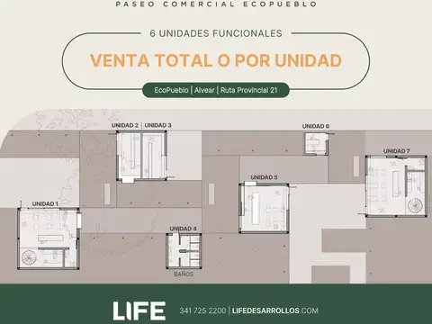 Local Comercial Paseo a Cielo Abierto Ecopueblo ubicado en la plaza principal