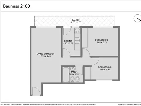Departamento 3 ambientes con 1 baño
