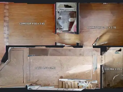 Depto Tipo Casa 4 ambientes con 2 baños