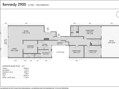 Departamento en Venta de 3 dormitorios