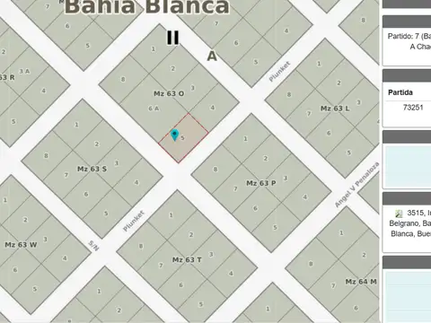 Terreno en venta en Bahia Blanca  Calle J. Aguilar esquina Roberto Arlt