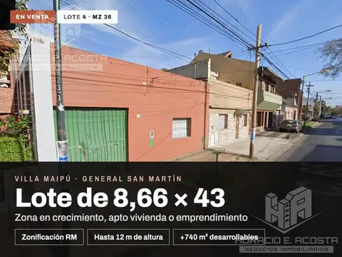 Terreno en General San Martin