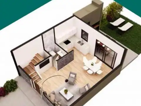 Departamento 4 ambientes con 2 baños