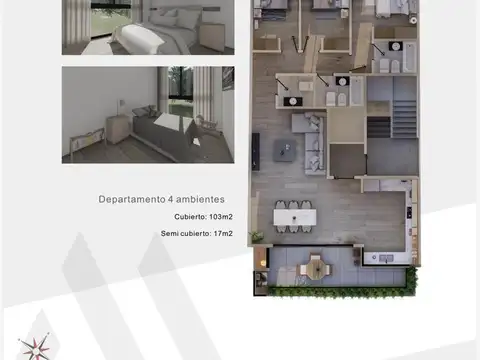 Departamento en Venta de 4 ambientes