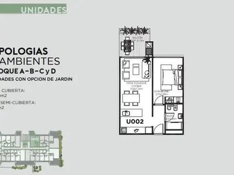 Departamento en Venta de 1 dormitorio