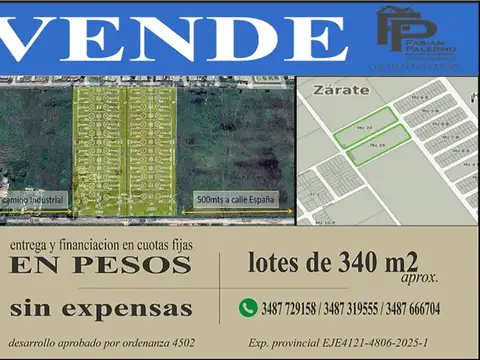 48 terrenos en venta en Zarate