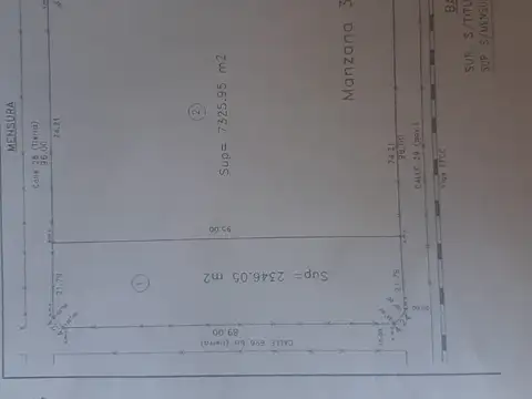 Terreno en Venta 95  mts Frente