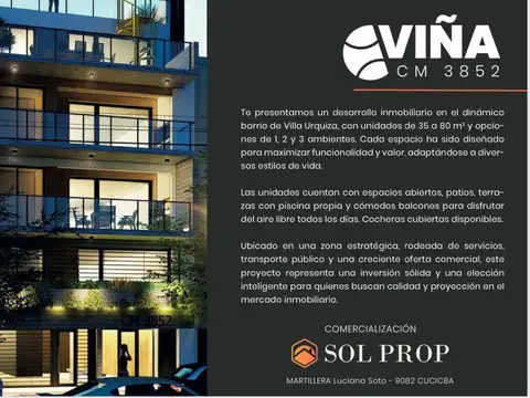 Departamento en Venta de 3 ambientes