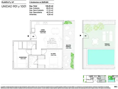Departamento en Venta de 3 ambientes