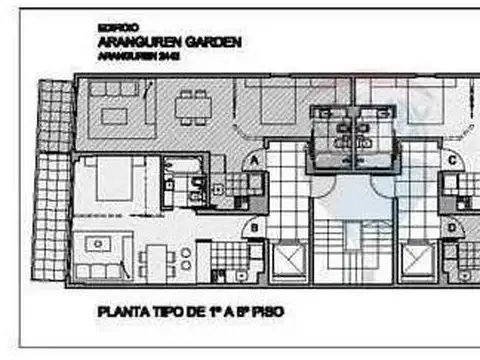 Departamento 2 ambientes con 1 baño