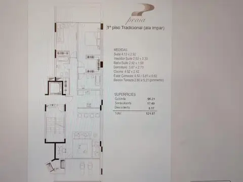 Departamento en Alquiler con 1 cocheras