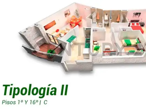 Departamento 5 ambientes con 2 baños