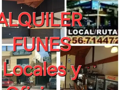 #ALQUILERES Funes Centro  #Ofertas  ""LOCALES y OFICINAS "" +72 consulte al whatsapp  !