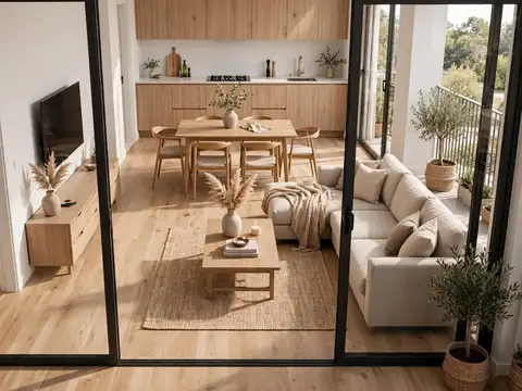 Departamento dos ambientes, 51 m2, a estrenar al frente