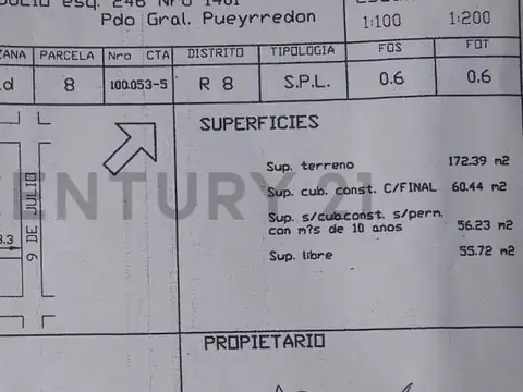 Venta Casa 3 Ambientes a Refaccionar