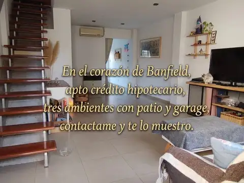 VENTA DUPLEX 3 AMB BANFIELD GARAGE Y FONDO