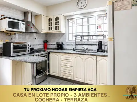 Casa 3 ambientes | terraza | lavadero | cochera | apto crédito en José Leon Suarez