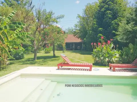 B°MIRASOLES km 50.CASA EN UNA PLANTA 3 dorm. pileta, galeria, lote de 995m