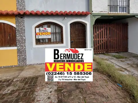 Venta Duplex 3 Ambientes Al Frente Calle 1 Entre 62 Y 63 Mar Del Tuyu