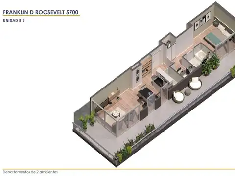 Venta 2 ambientes balcón terraza en Villa Urquiza