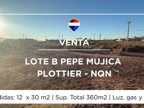 VENTA LOTE  PLOTTIER