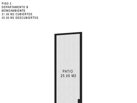 Departamento Monoambiente con 1 baño