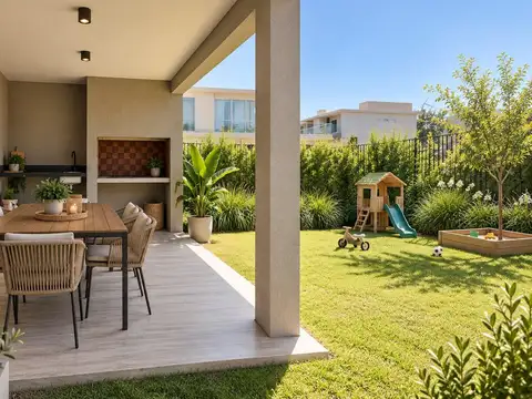 Casa 3 dormitorios en Pilar - Jardin y amenities