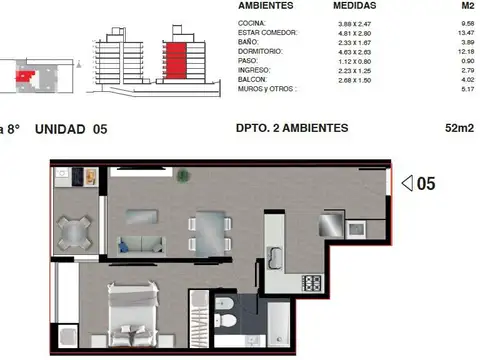 Departamento en Venta Apto profesional