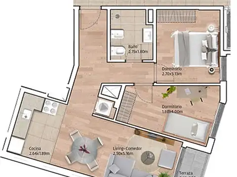 Departamento en Venta con 1 cochera