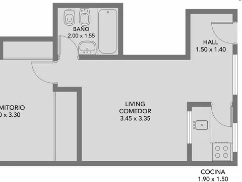 Departamento en Venta de 1 dormitorio