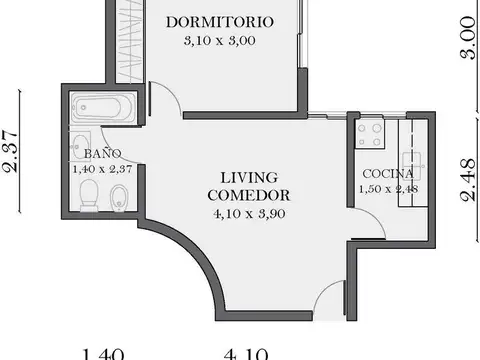 Departamento en Venta de 2 ambientes