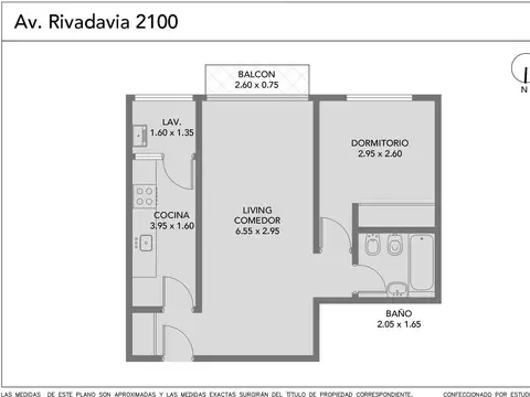 Departamento en Venta de 1 dormitorio
