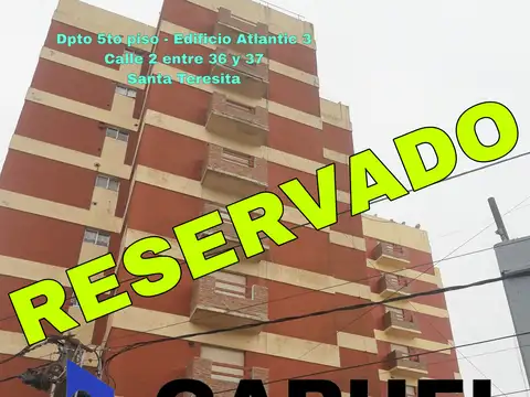 RESERVADO - Departamento en Santa Teresita - Excelente Vista al mar - Edificio Atlantic 3 - Pleno centro