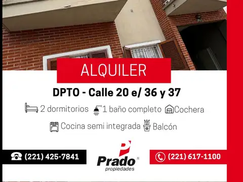 EXCELENTE DEPTO 2 DORM - COCHERA DESCUBIERTA