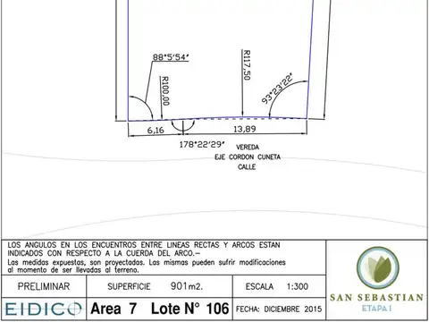 Lote en venta AREA 7 al AGUA en SAN SEBASTIAN