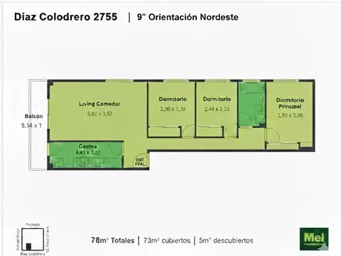 Diaz Colodrero 2700, Piso 9