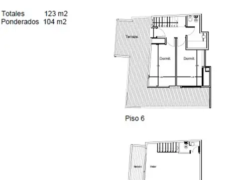 Departamento 3 ambientes con 2 baños