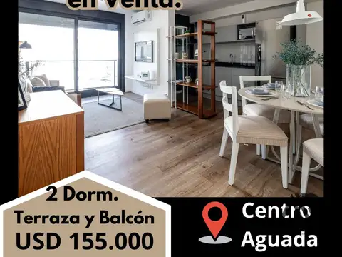 Apartamento 2 dorm. en venta en Aguada. Amenities.