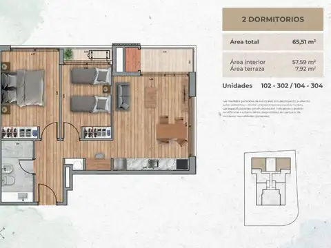 VENTA Apartamento CIUDAD DE LA COSTA 2 dormitorios