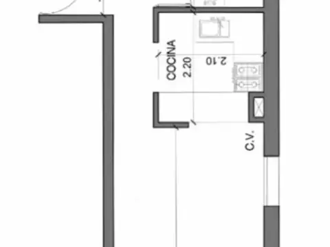 Departamento en Venta de Monoambiente