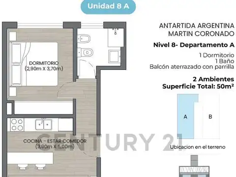 ANTARTIDA ARGENTINA 6900, Piso 8A