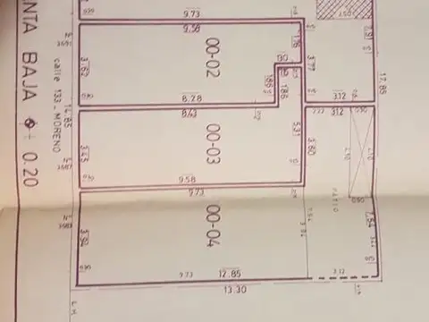 Moreno (calle 133) al 3600 entre Carlos Guido Spano y Azopardo