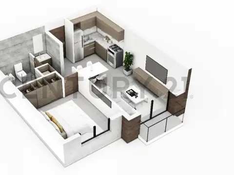 Departamento en Venta de 1 dormitorio