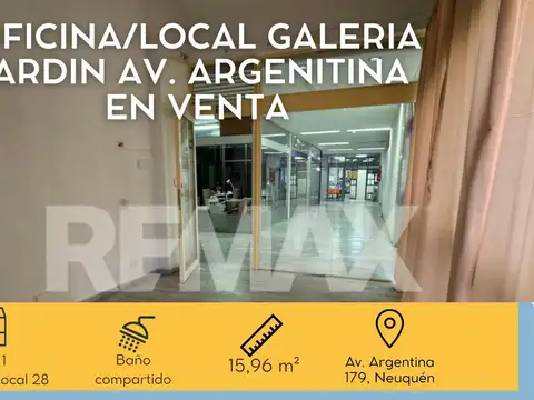 VENTA OFICINA/LOCAL GALERIA JARDIN AV. ARGENITINA
