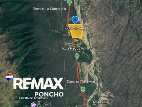 SE VENDE FINCA, RUTA 38 KM 614 PACLIN. FACILIDADES