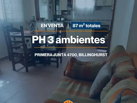 VENTA DE PH 3 AMBIENTES CON TERRAZA EN BILLINGHURST