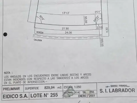Excelente lote en venta en Barrio San Isidro Labrador