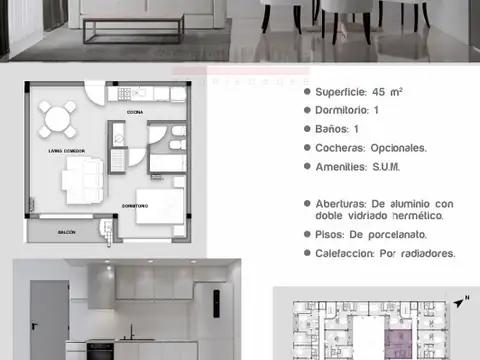 Departamento en Venta de 2 ambientes