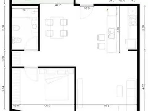 Departamento en Venta de 2 ambientes