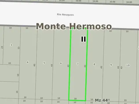 Rio Neuquén e/ Antonio B. Costa y Pedro de Mendoza